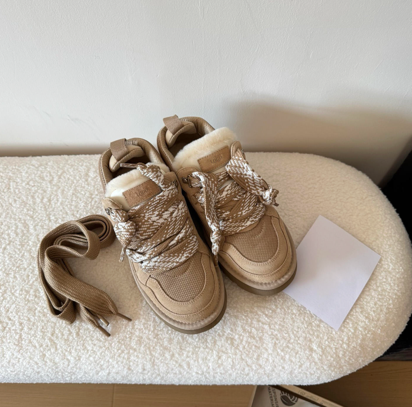 Winter Lace-Up Real Wool Snow Boots
