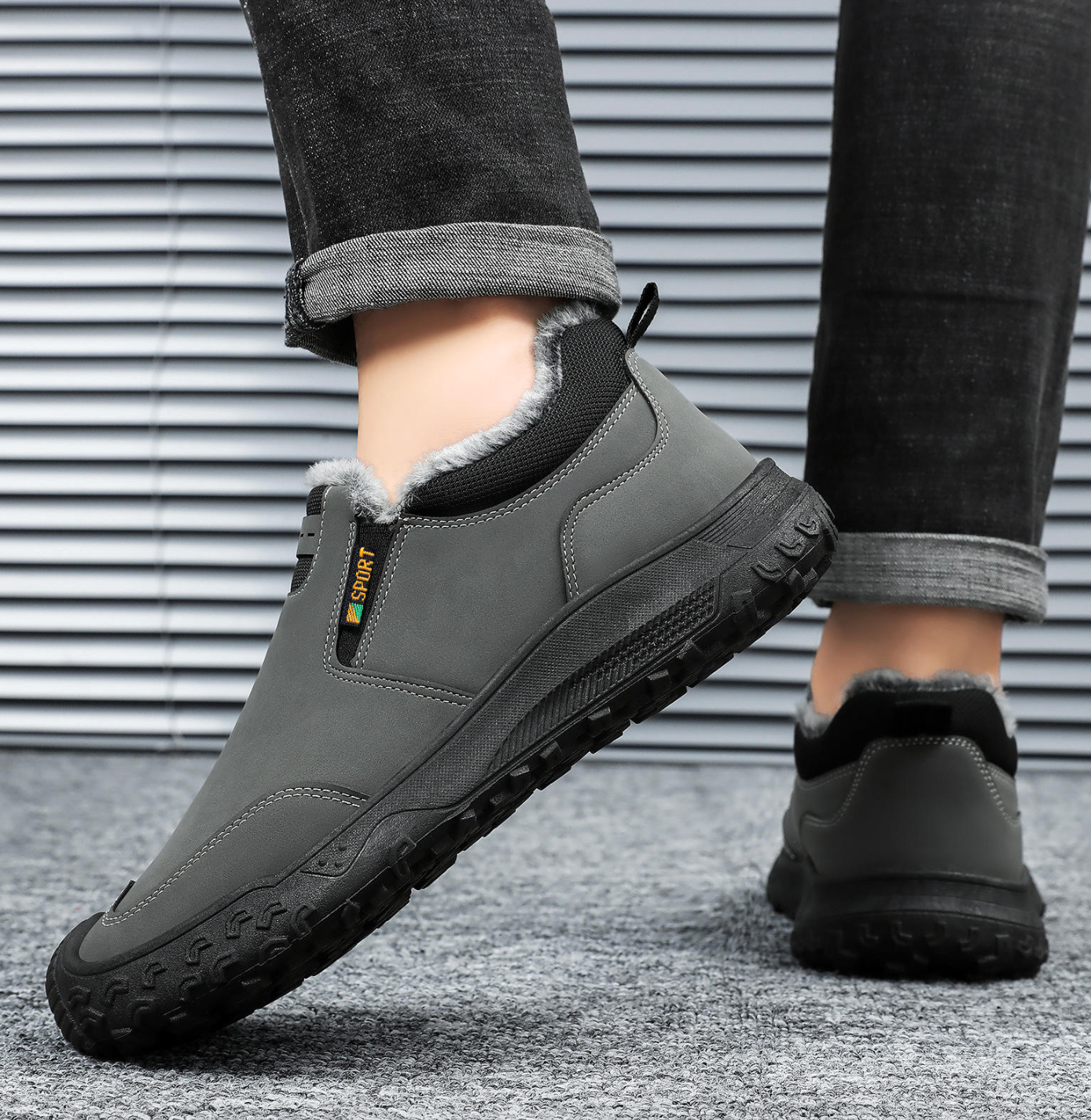 Winter Warm Dad Shoes – Anti-Slip Casual Cotton Boots