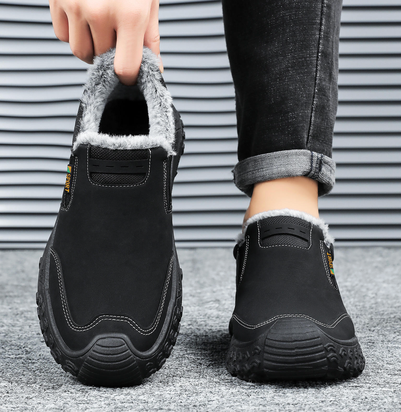 Winter Warm Dad Shoes – Anti-Slip Casual Cotton Boots