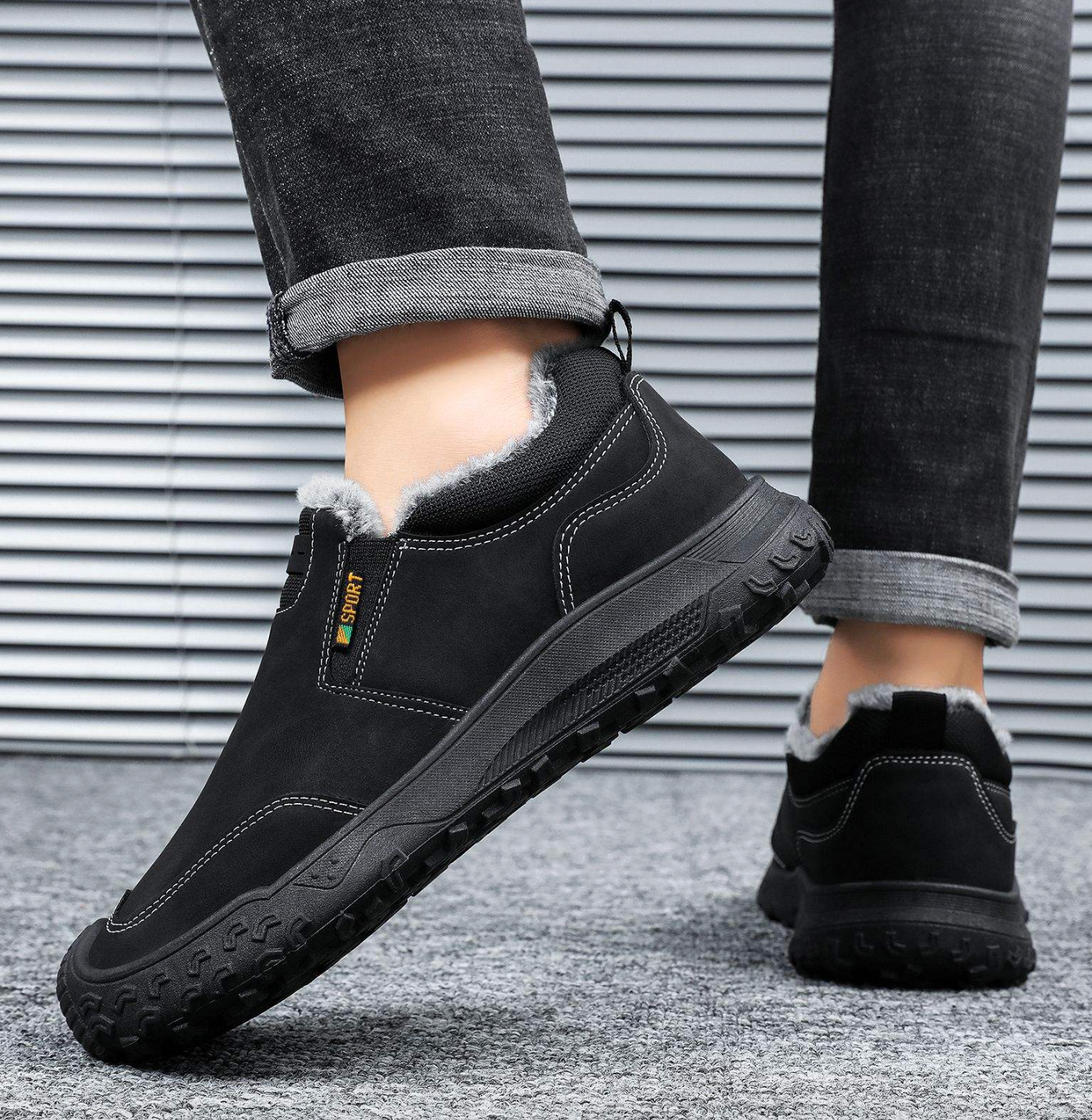 Winter Warm Dad Shoes – Anti-Slip Casual Cotton Boots