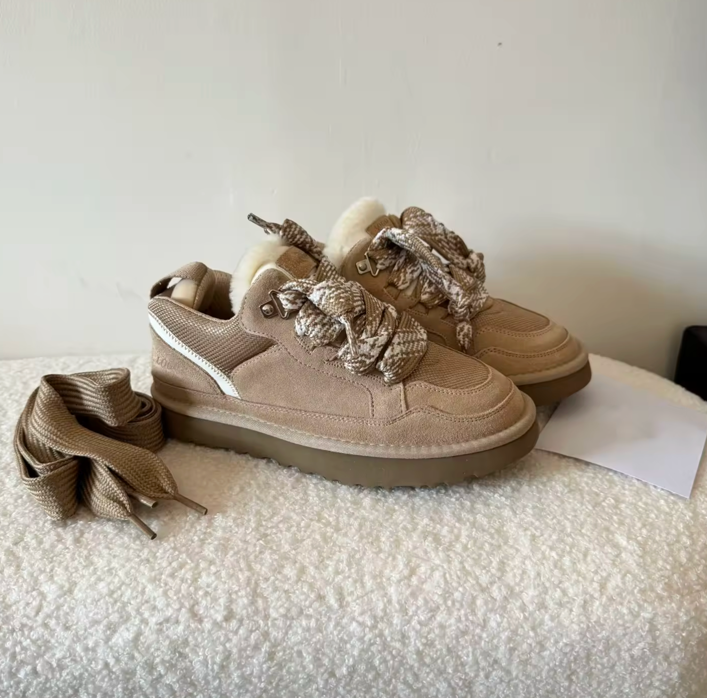 Winter Lace-Up Real Wool Snow Boots
